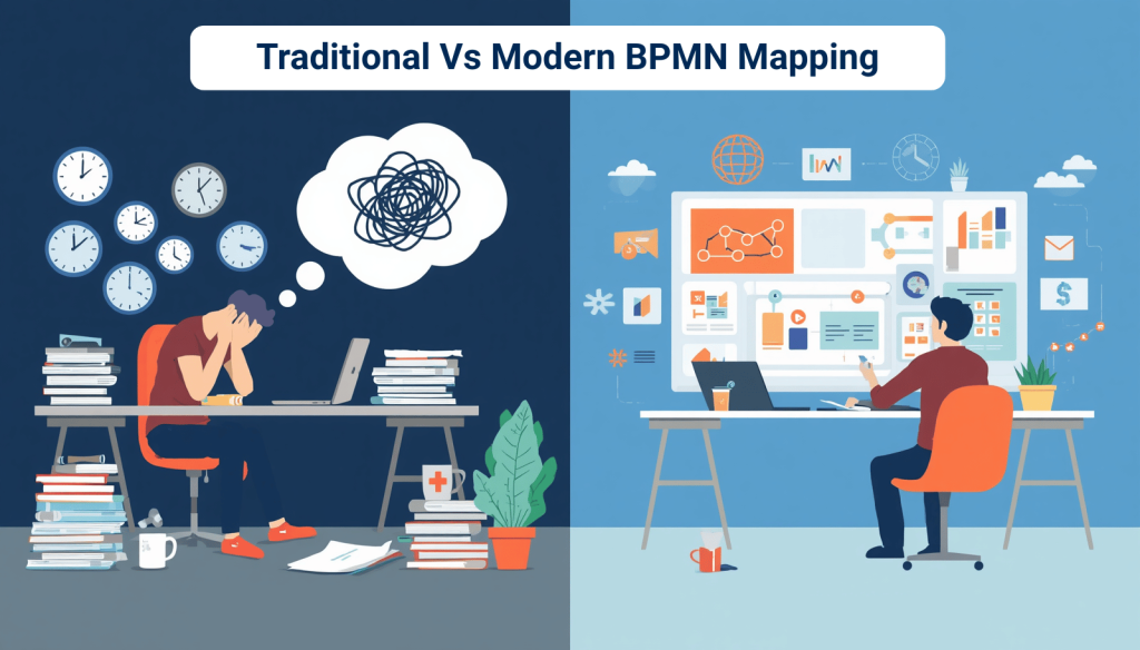 Traditional vs Modern way of creating BPMN Process Maps